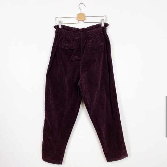 Free People | Margate Corduroy Paper Bag Pants Size S - Missing Drawstring - Picture 6 of 14
